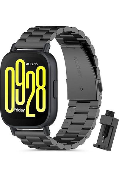 Fibaks ساعة Xiaomi Redmi Watch 5 Active / Watch 5 Lite متوافقة مع سوار الساعة الفولاذ المقاوم للصدأ والمقصّر