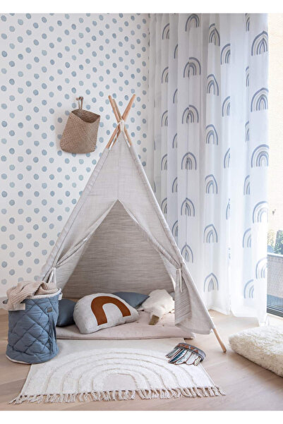 Milky Baby Zümrüt Kids 407-2 Açık Mavi Puantiye Çocuk Duvar Kağıdı 5,33 M²