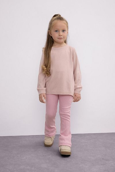 DeFacto Baby Girl Light Pink Crew Neck Basic Plain Knitwear Sweater X8187A224Au