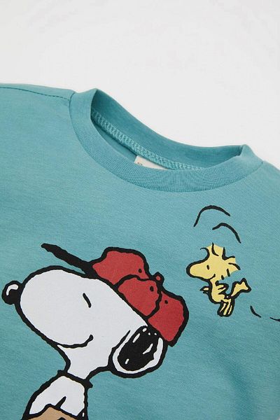 DeFacto Snoopy Crew Neck T-Shirt for Baby Boy - C7712A524Sm