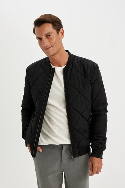 DeFacto Dfm - Slim Fit College Collar Bomber Lined Jacket