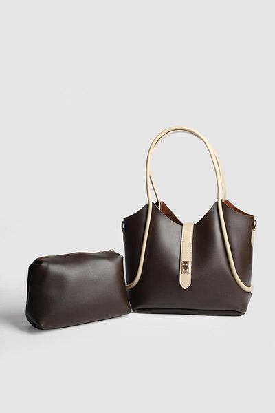 La La'Graccio Paris La'Graccio Paris Women's Becas Makeup Bag Hanging Bag Coffee Mink