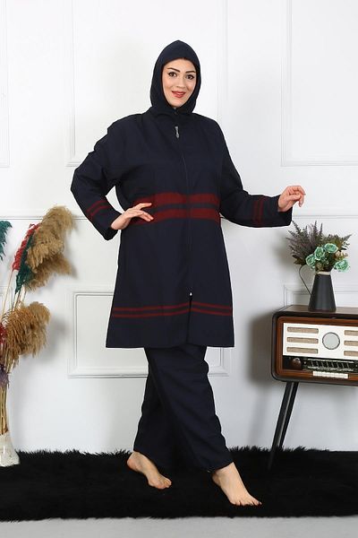 Celira Large Size Hijab Swimsuit 7XL-8XL-9XL-10XL Navy 55010