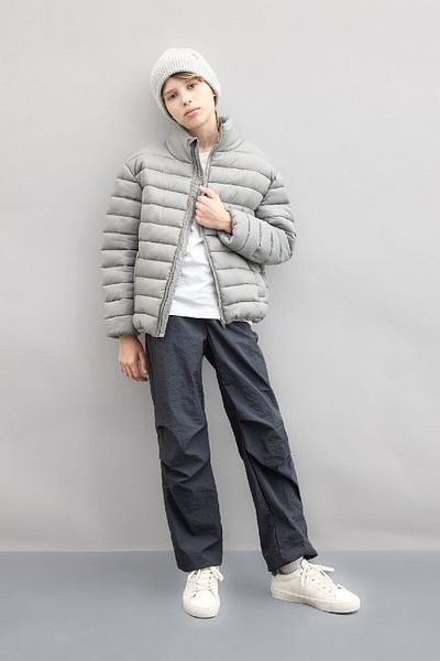 DeFacto Boy's Water Repellent Windproof Half Turtleneck Puffer Jacket C5465A824Au