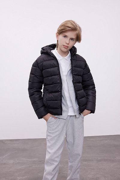 DeFacto Boy's Water Repellent Hooded Puffer Jacket with Zipper Pockets A1875A824Au