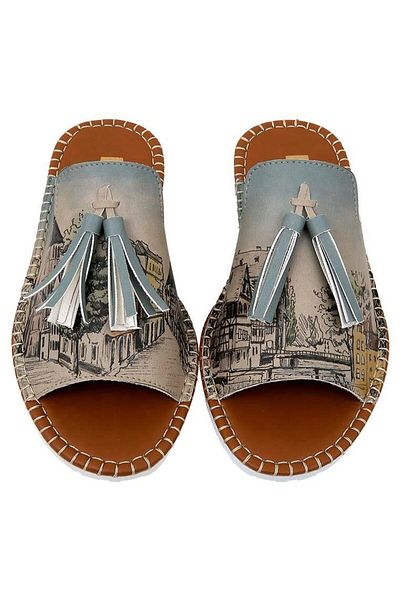 Dogo Women's Vegan Leather Multicolor Slippers - Take a Walk Design
