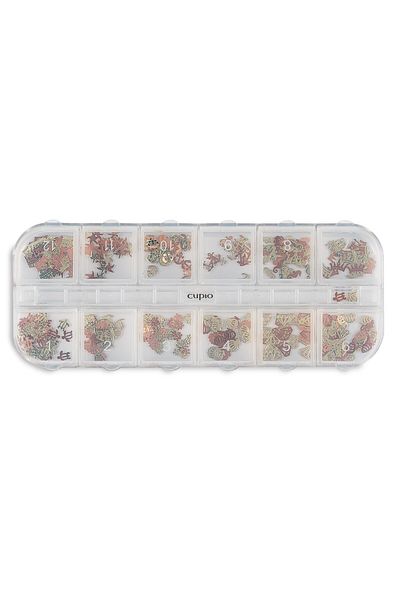 Cupio Metallic nail ornaments set of 12 Baby