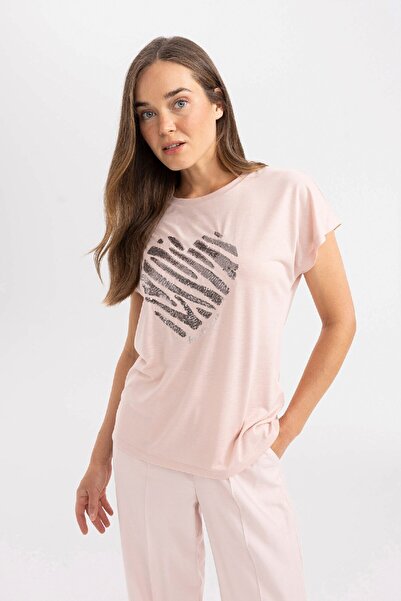 DeFacto Tričko s krátkým rukávem Crew Neck C8714AX24SP