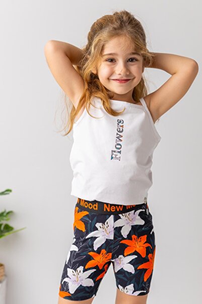 Zeyland Girl's Text Printed Strappy Tank Top - White