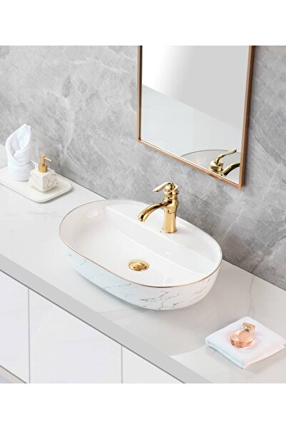 harmeh TEZGAH ÜSTÜ ÇANAK LAVABO H113 61X41*13 CM