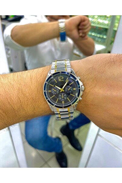 ÇENÇEN Chronograph Çelik Kordon Gümüş Renk Erkek Kol Saati