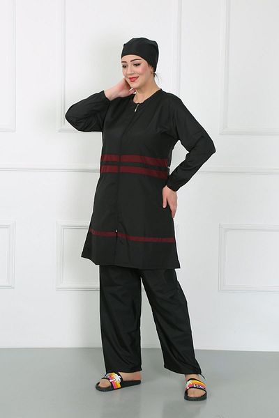 Celira Large Size Hijab Swimsuit Black 44025