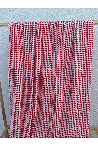 Kalben Kumaş Kaz Ayağı Desenli Giyimlik Kumaş-Parça Kumaş (110x110)