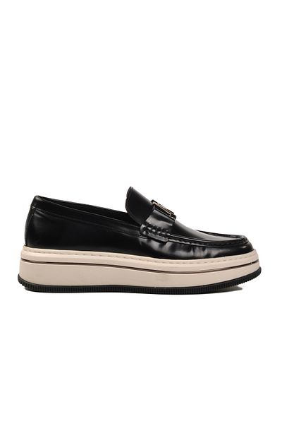 MARCOMEN Black White Genuine Leather Men's Casual Shoes 152-21108 m