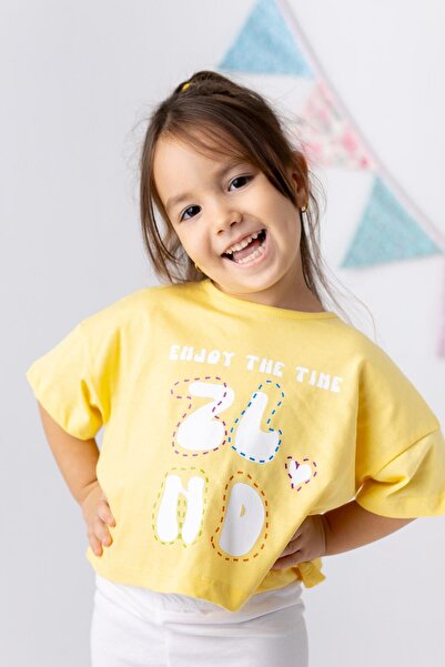 Zeyland Kız Çocuk Basic Crop Tshirt