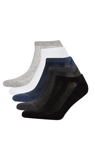 DeFacto Men's 5-Pack Cotton Booties Socks C6753Axns