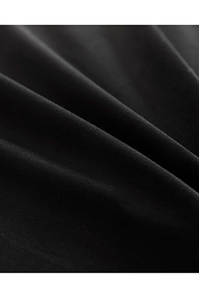 Madame Coco Ciel Double 100% Cotton Elasticless Satin Bed Sheet - Black