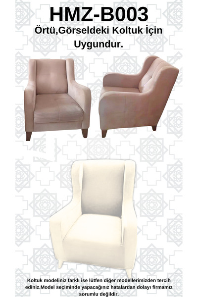 Akbal Home İtalyan Nubuk HMZ-B003 Kalıp Berjer Koltuk Örtüsü