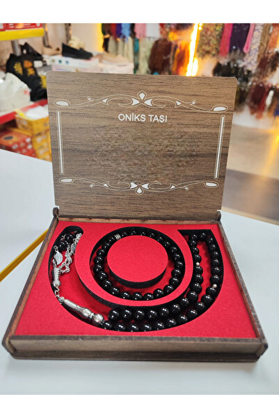 semazen Set de mărgele de rugăciune și brățări din piatră naturală de onix