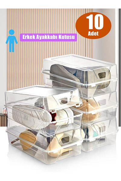KRM HOME 10 Ανδρικά Παπούτσια Κουτί Αποθήκευσης - Γυναικεία Μποτάκια Κουτί Αποθήκευσης