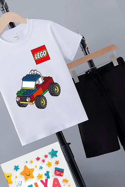 Belya Kids Wear بدلة صيفية للأطفال من الأسفل إلى الأعلى بنمط تصميم LG