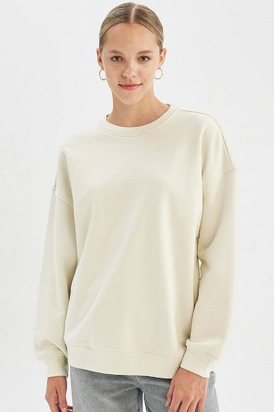 DeFacto Χοντρό φούτερ Crew Neck Oversize - Y1346az24wn