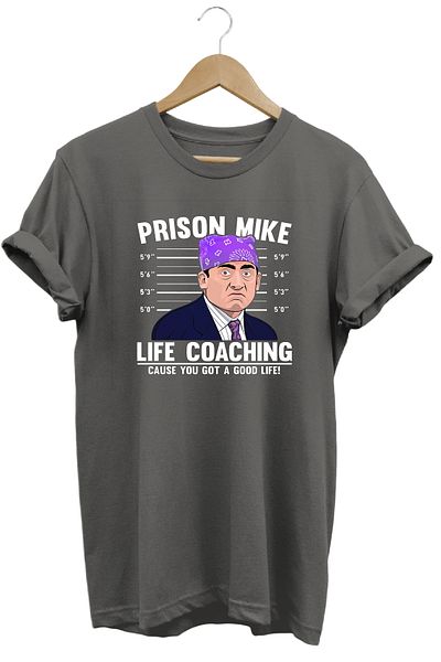 remonz The Office Prison Mike Printed 100% Cotton Regular T-shirt T-shirt κανονικού μεγέθους