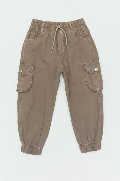 Fulla Moda 100% Cotton Elastic Leg Cargo Pocket Boy's Trousers