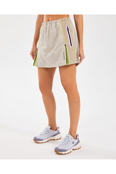 SKECHERS W Skort Short Kadın Off White Şort Etek S2510117-102