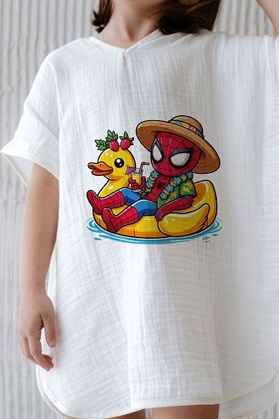 Tuğba Kuğu 4 Layer Muslin Poncho - Summer Vibes