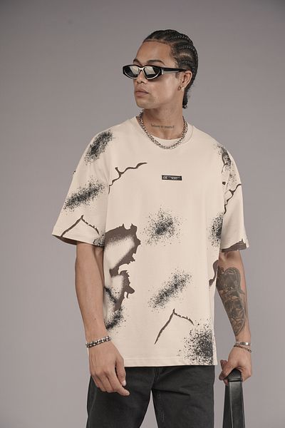 Butik TREND WE Μπλουζάκι με στάμπα με 2 νήματα από ύφασμα Oversize Fit