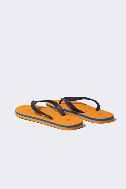 DeFacto Men's Flat Sole Slip On Faux Leather Flip Flops C9149AX24HS