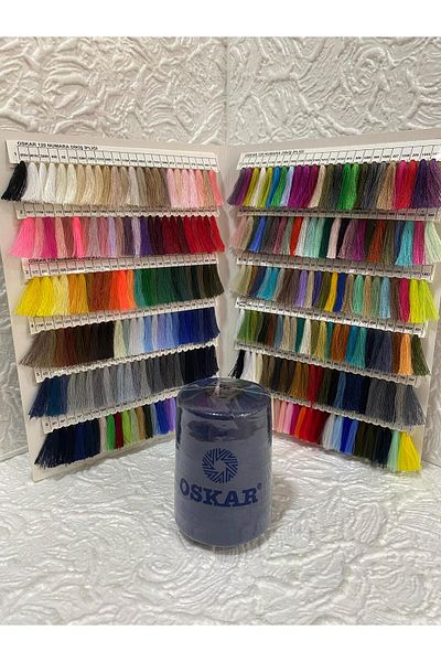 Oskar Size 50 Denim Sewing Thread 100% Polyester 5000 Mt (Light Dark Blue)