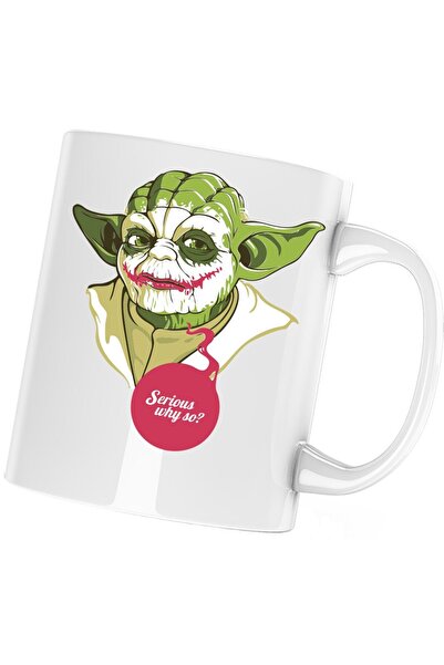 OEM Cana albă personalizată „Baby Yoda Joker, Star Wars”, INOVATIX®. 330 ml