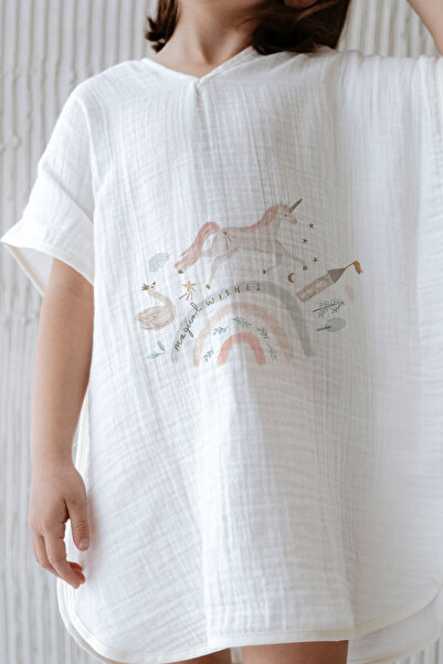 Tuğba Kuğu 4 Layer Muslin Poncho - Summer Vibes