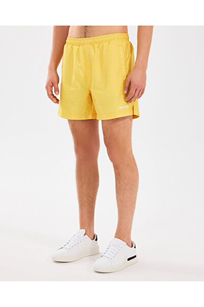 SKECHERS M 5 Inch Allover Print Swimshort Erkek Sarı Deniz Şortu S2510008-200