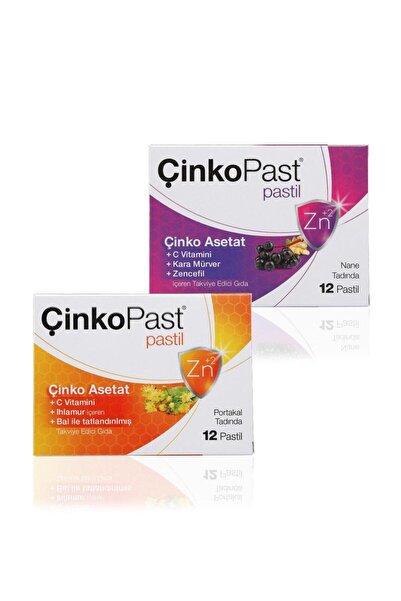 Çinkopast Portakallı 12 Pastil-Çinkopast Nane 12 Pastil