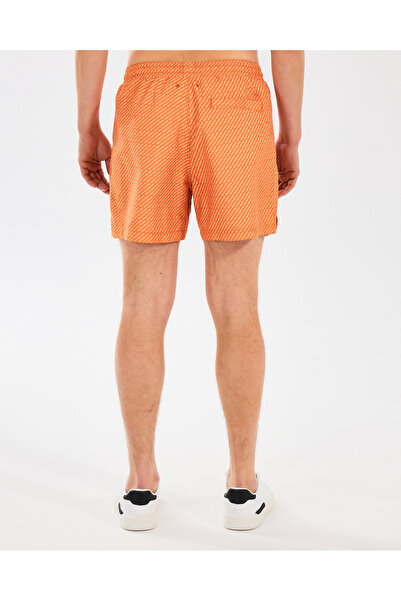 SKECHERS M 5 Inch Allover Print Swimshort Erkek Turuncu Deniz Şortu S2510008-700