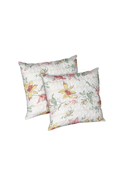 ALCAM Set of 2 Flore pillows, quilted microfiber, 70x70 cm