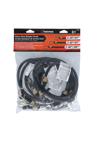 Keeper 6-Piece Heavy Duty Bungee Cord