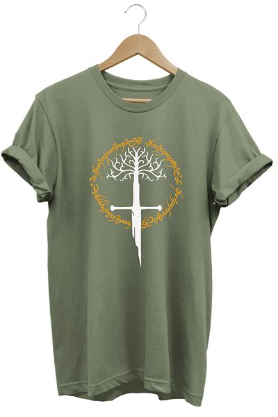 remonz Μπλουζάκι Lotr Gondor Narsil με στάμπα 100% βαμβακερό κανονικό μαύρο