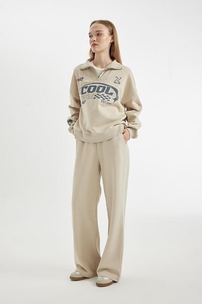 DeFacto Basic-Jogginghose mit weitem Bein und elastischer Taille – Taschen B3345ax24wn