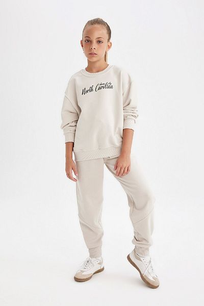 DeFacto Girl's Crew Neck Printed School Sweatshirt C7763A824Au