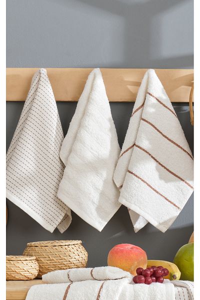 Denia Home Textile Luna Set of 6 Kitchen and Hand & Face Towels 30X50 cm