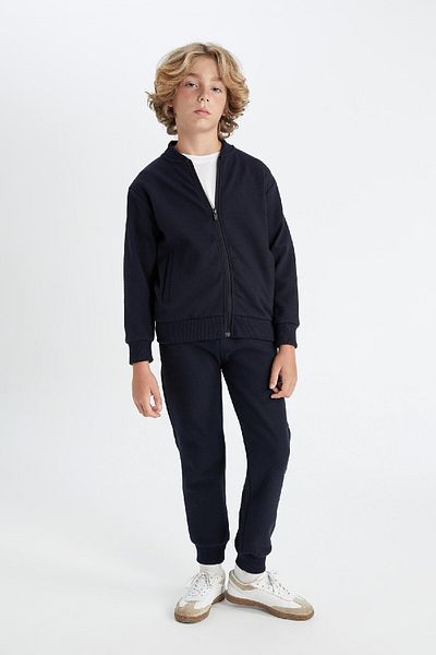 DeFacto Boy's Navy Blue Waist Trotters Elastic Pocket School Jogger Sweatpants K8846a624au