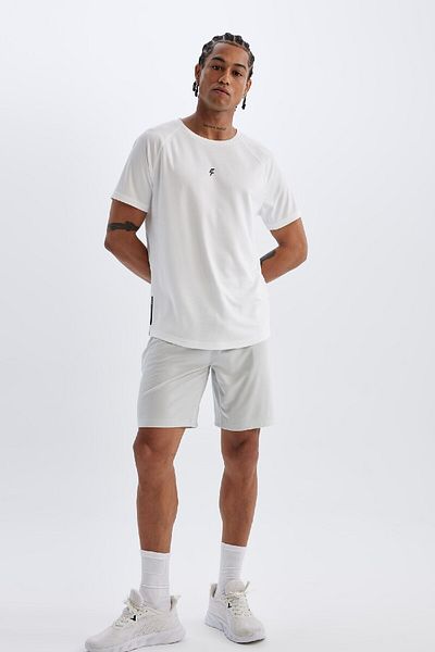 DeFacto Αθλητικό μπλουζάκι με στάμπα Crew Neck Slim Fit - Κοντό μανίκι V2887az24au