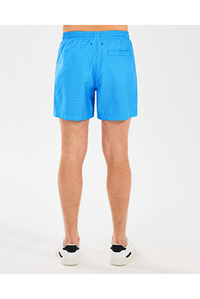 SKECHERS M 5 Inch Allover Print Swimshort Erkek Mavi Deniz Şortu S2510008-400