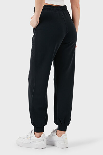 EA7 Streç Modal Karışımlı Relaxed Fit Yüksek Bel Ribanalı Paça Jogger Pantolon PANTOLON 7W0001