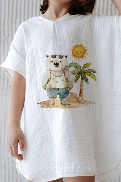 Tuğba Kuğu 4 Layer Muslin Poncho - Summer Vibes