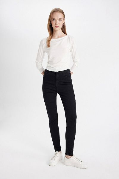DeFacto Rebeca Skinny Fit Jean Trousers - Normal Waist, Ankle Length, Narrow Leg C7610Ax24Au